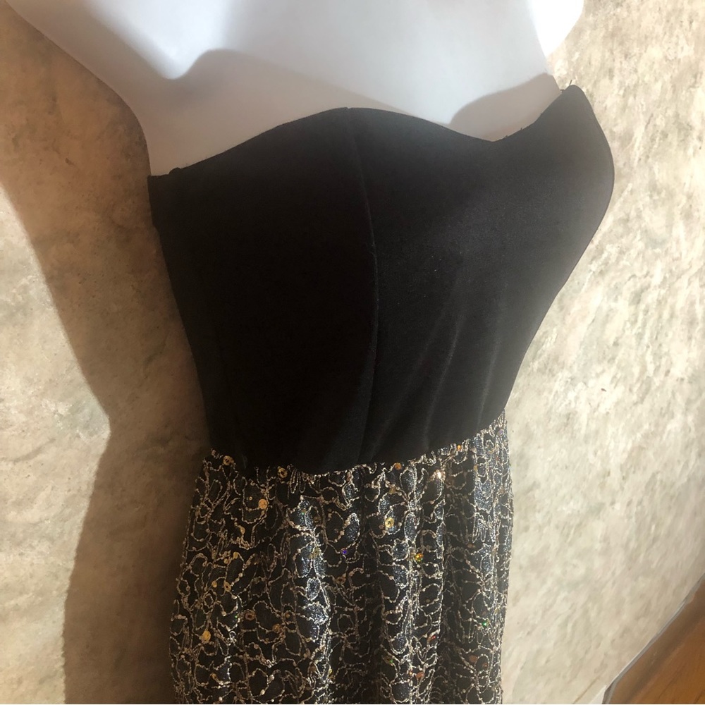 Papaya Strapless Gem Floral Party Dress - Picture 5 of 12
